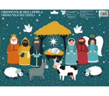 Non-adhesive window film colorful nativity scene 42 x 30 cm