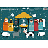 Non-adhesive window film colorful nativity scene 42 x 30 cm