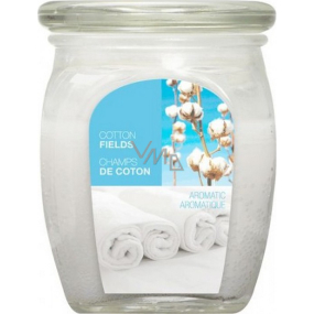 Bolsius Aromatic Cotton Fields - Cotton plantations scented candle in glass 92 x 120 mm 830 g, burning time 100 hours