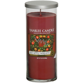 Yankee Candle Red Apple Wreath - Red Apple Wreath Décor Scented Candle Large Cylinder Glass 75 mm 566 g