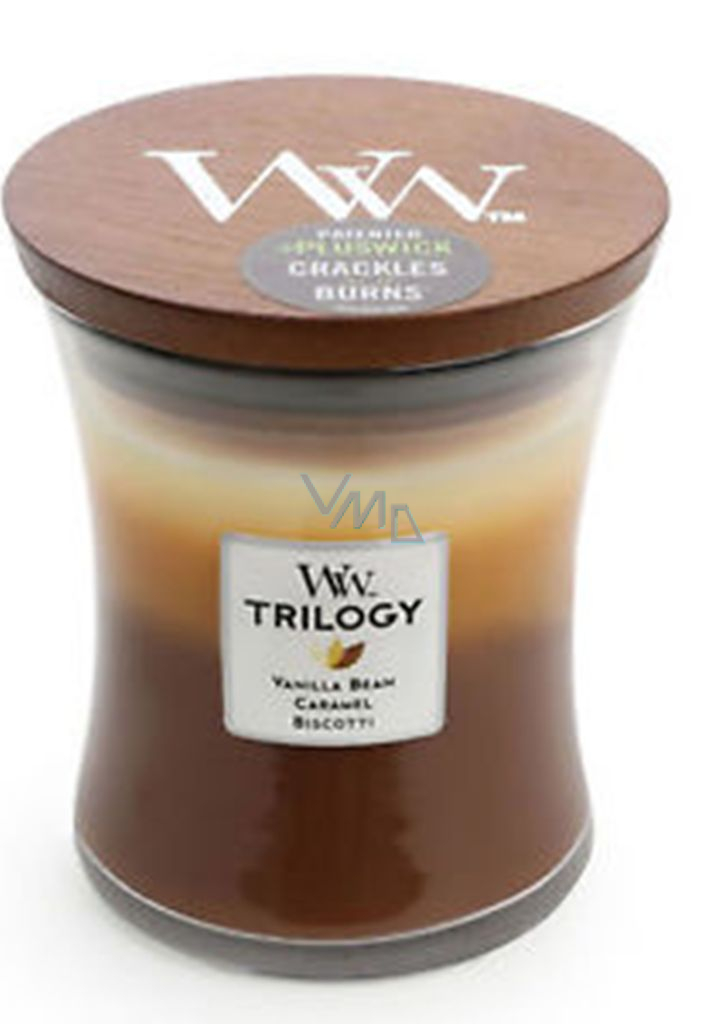 WoodWick Trilogy Cafe Sweets Coffee sweets scented candle with wooden