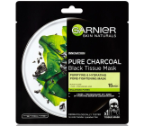 Garnier Skin Naturals Pure Charcoal Black Tissue Mask Facial Black Textile Mask With Seaweed Extract 28 g