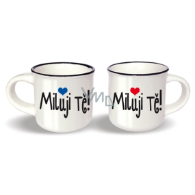 Nekupto Pair of mini cups I love you! height 5.5 cm, diameter 6.5 cm