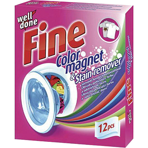 Well Done Fine Color Magnet stain and color removal wipes, 12 pcs