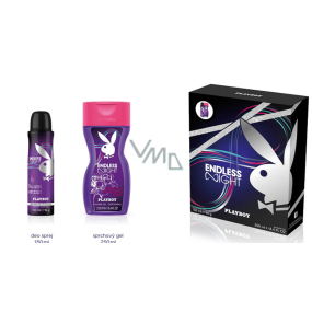 Playboy Endless Night for Her deodorant spray 150 ml + shower gel 250 ml, cosmetic set