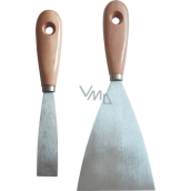 Spokar Hobby paint spatula, brushed steel, wooden handle 80 mm