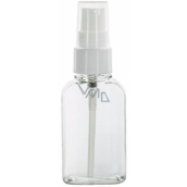 Transparent plastic bottle with 50 ml dispenser