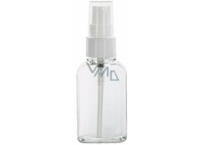 Transparent plastic bottle with 50 ml dispenser