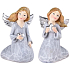 Angel sitting silver polystone mix 56 x 90 mm