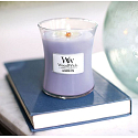 WoodWick Lavender Spa - Lavender Bath scented candle with wooden wick and lid glass medium 275 g