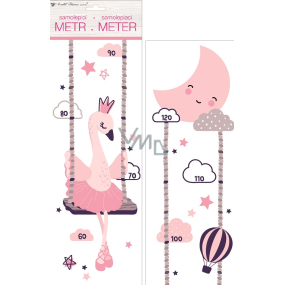 Wall stickers children's height chart Swan up to 120 cm