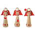 Jute angel with red wings 47 cm 1 piece