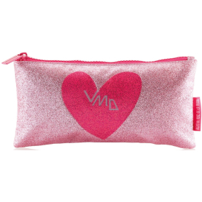 Miquelrius Stationery case pink with heart 22.5 x 11.5 x 1 cm
