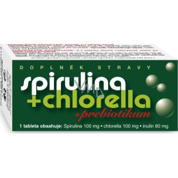 Ouderling bout grafiek Naturvita Spirulina + Chlorella + Prebiotic dietary supplement helps  strengthen and cleanse the body, protects the body from free radicals 90  tablets - VMD parfumerie - drogerie