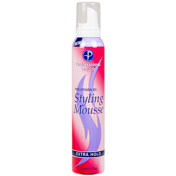 Salon Professional Touch Extra Hold Pink Hair Mousse 225 ml
