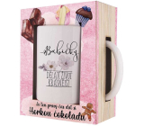 Bohemia Gifts Grandmothers make life more beautiful ceramic mug 350 ml + hot chocolate 27g, gift set