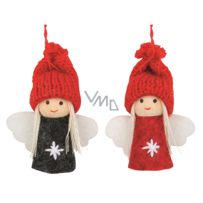 Angel in knitted hat 5,5 cm 1 piece for hanging