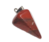 Jasper red Sideric pendulum natural stone 2,2 cm, full care stone