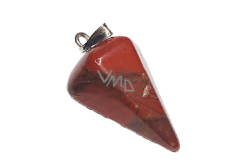 Jasper red Sideric pendulum natural stone 2,2 cm, full care stone