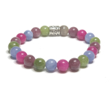 Tourmaline colour chakra bracelet elastic natural stone, ball 6 mm / 16-17 cm, guardian of good mood