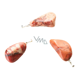 Jasper Brekcie Troml pendant natural stone, 2,2-3 cm, 1 piece, stone of positive energy