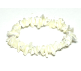 Pearl bracelet elastic chopped natural 19 cm, symbol of femininity
