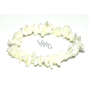 Pearl bracelet elastic chopped natural 16 - 17 cm, symbol of femininity