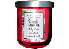 Heart & Home Fresh grapefruit and blackcurrant soy scented candle with inscription Great Teacher 110 g