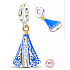 Sterling silver 925 Religious charm Virgin San Juan Lagos Blessed Virgin Mary venerated by Mexican and Texans, pendant bracelet