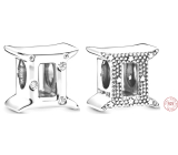 Charm Sterling silver 925 Zodiac sign Sparkling Gemini, bead for bracelet