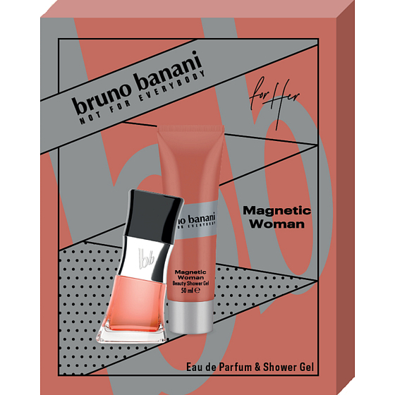 Bruno Banani Magnetic Woman eau de parfum 30 ml + shower gel 50 ml, gift set for women