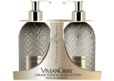 Vivian Gray Ylang and Vanilla luxury liquid soap with dispenser 300 ml + luxury hand lotion with dispenser 300 ml, cosmetic set