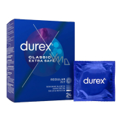 Durex Classic Extra Safe latex condom, thicker, increased lubrication, nominal width: 56 mm 24 pcs