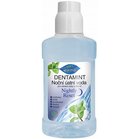 Bione Cosmetics Dentamint night mouthwash for healthy teeth and gums 265 ml