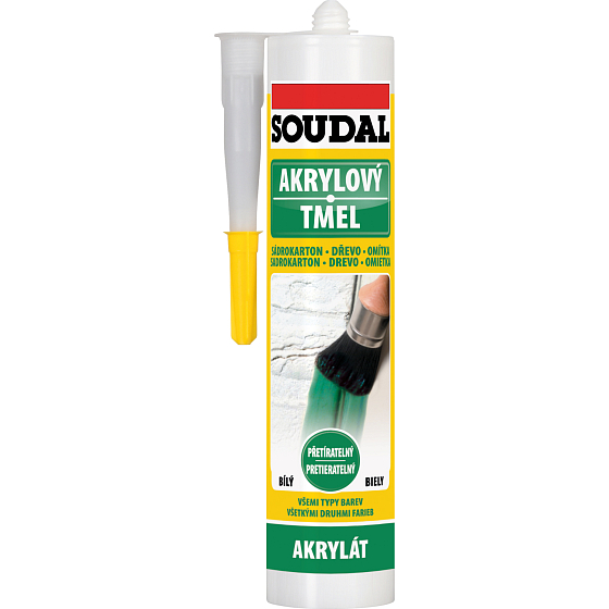 Soudal acrylic sealant, paintable, white, 300 ml