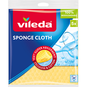 Vileda sponge cloth 18 × 18.4 cm, 5 pcs
