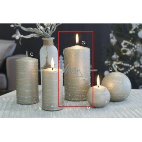 Lima Galaxy candle champagne cylinder 70 x 150 mm 1 piece
