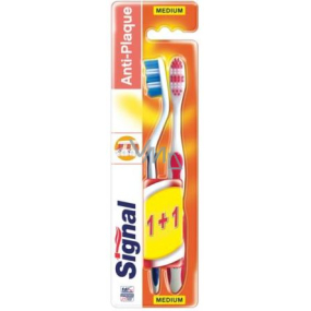 Signal Anti-Plaque medium toothbrush 2 pieces, duopack