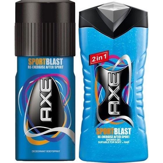 Ax Sport Blast deodorant spray for men 150 ml + shower gel 250 ml, cosmetic set