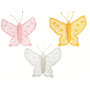 Crochet butterfly large approx. 16 cm yellow