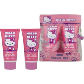 Hello Kitty Mini Travel Set shower gel 75 ml + 2in1 shampoo and conditioner 75 ml cosmetic set