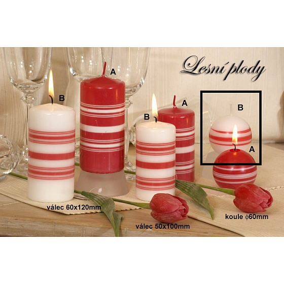Lima Fresh Line Berries scented candle white ball diameter 60 mm 1 piece