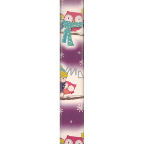 Ditipo Gift wrapping paper 70 x 200 cm Christmas Purple Owls