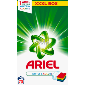 Ariel Whites + Colors washing powder for colored and white laundry boxes 70 doses 5.25 kg