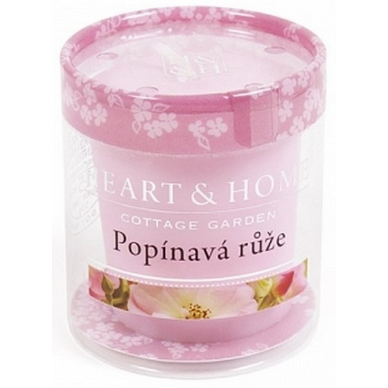 Heart & Home Climbing rose Soy scented candle without packaging burns for up to 15 hours 53 g