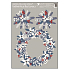 Window foil without glue with glitter winter rose 38 x 30 cm No. 2