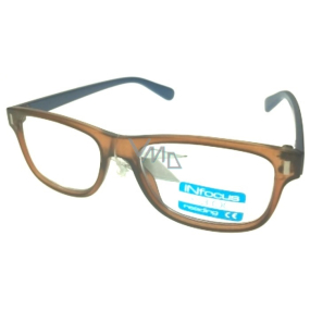 Berkeley Reading glasses +3.0 plastic brown light blue side 1 piece R4077