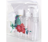 Albi Original Travel Bottle Set 3 x 80 ml + 2 cups + Kingfisher pouch - 15 cm x 15 cm x 4.5 cm