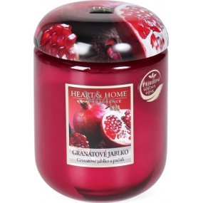 Heart & Home Pomegranate Large soy scented candle burns up to 70 hours 340 g