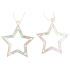 Plastic hanging star 6 cm 2 pieces